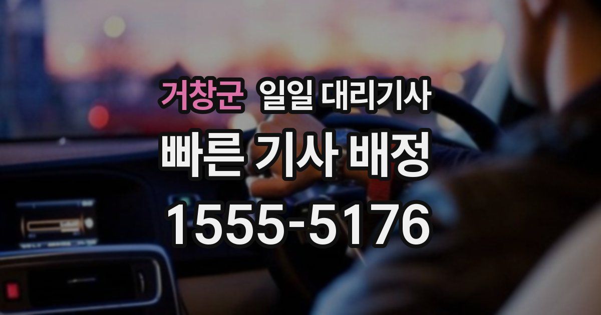 거창군 일일 대리기사