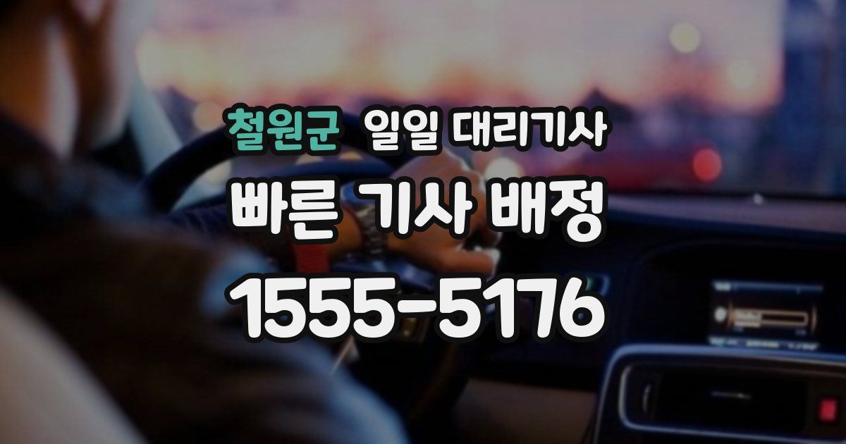 철원군 일일 대리기사