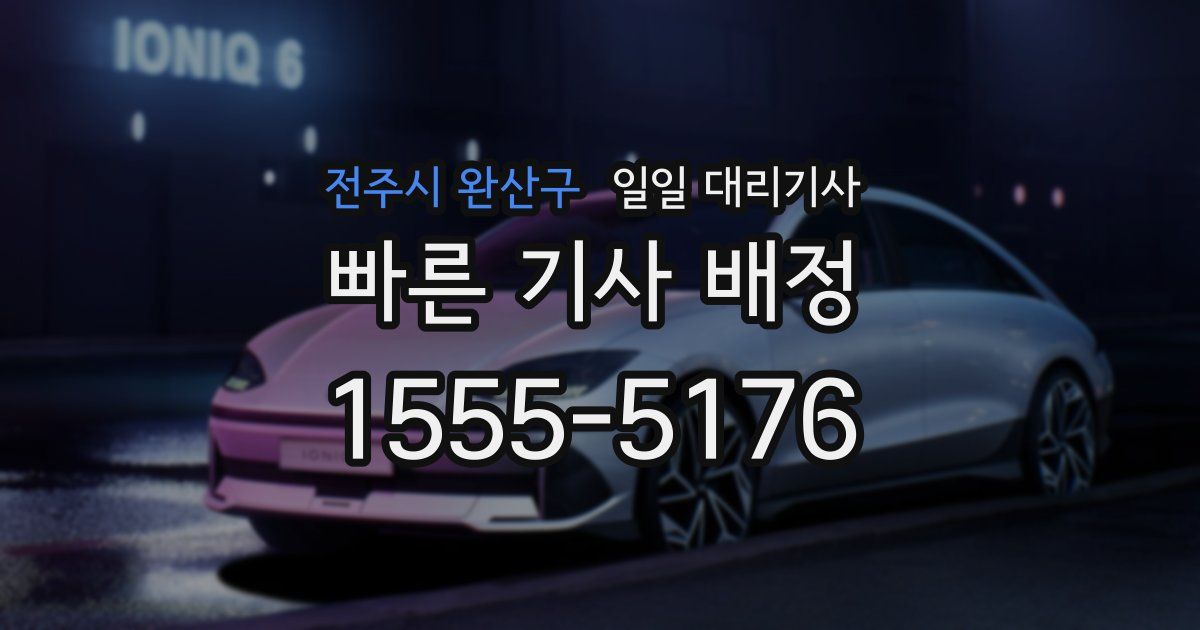전주시 완산구 일일 대리기사