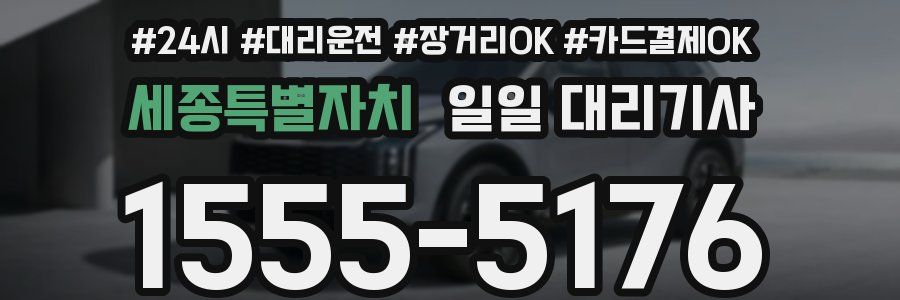 세종특별자치 일일 대리기사