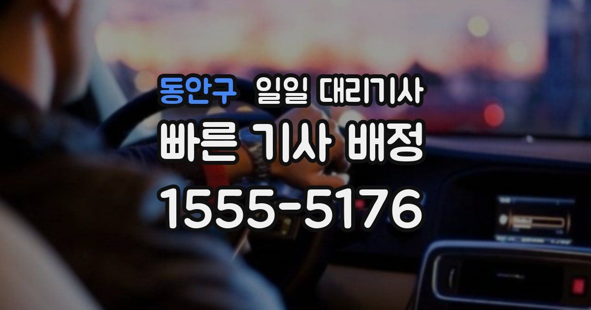 동안구 일일 대리기사