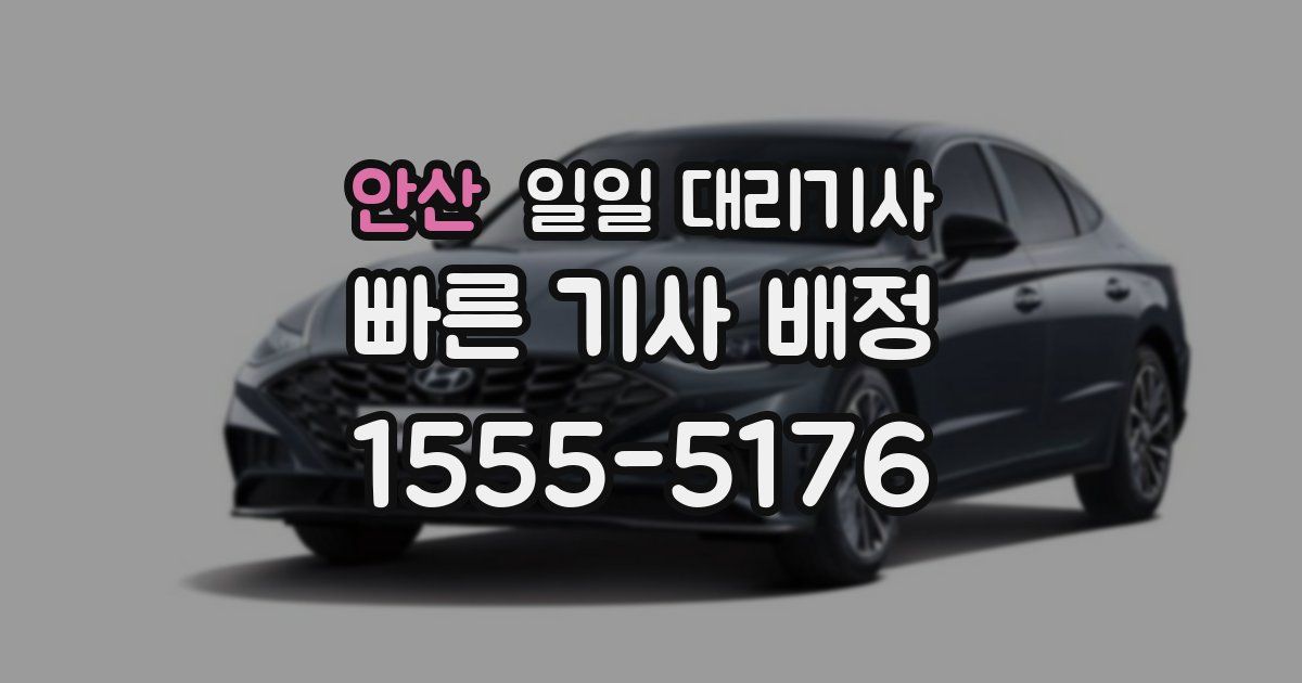 안산 일일 대리기사
