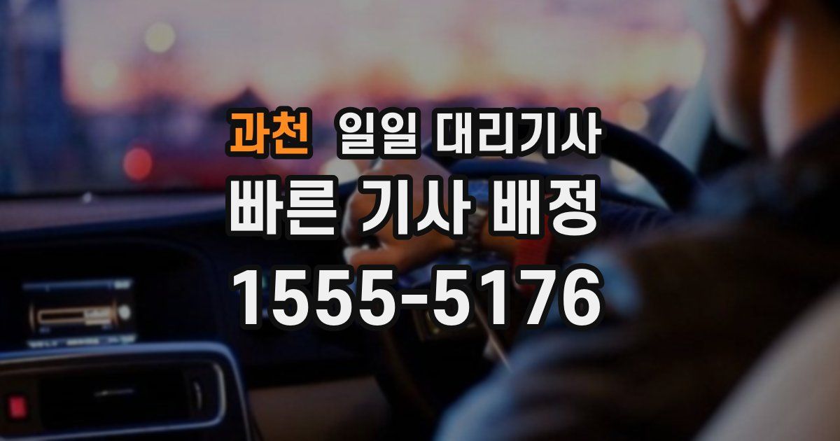 과천 일일 대리기사