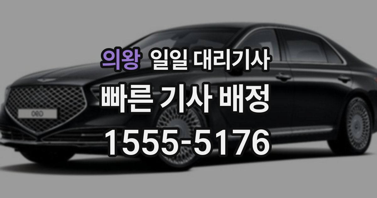 의왕 일일 대리기사