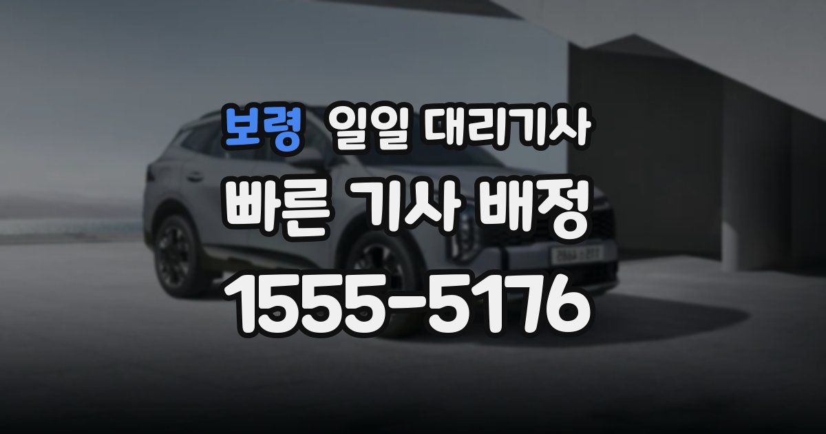 보령 일일 대리기사