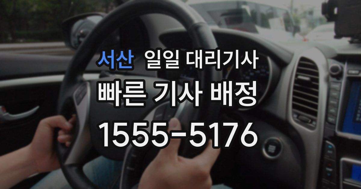 서산 일일 대리기사