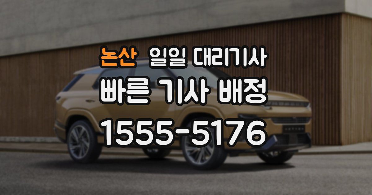 논산 일일 대리기사