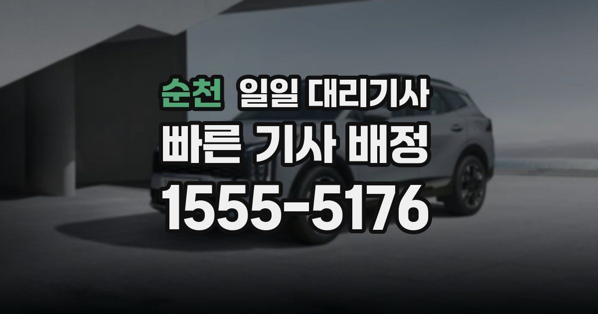 순천 일일 대리기사