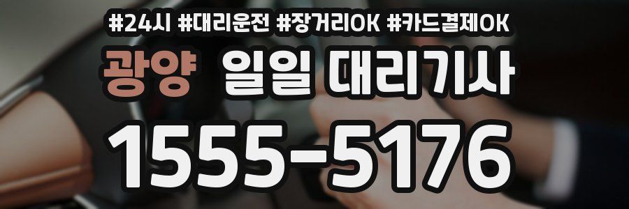 광양 일일 대리기사