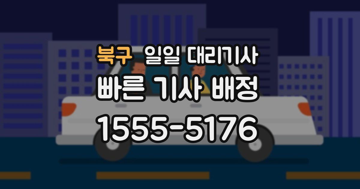 북구 일일 대리기사