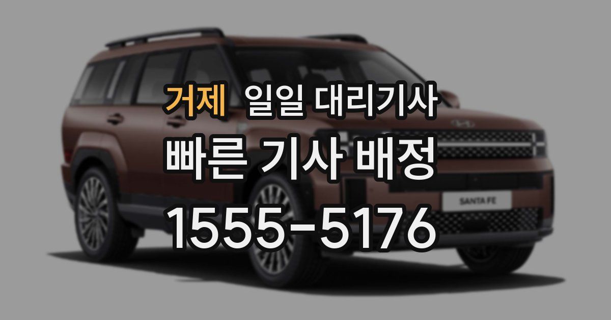 거제 일일 대리기사