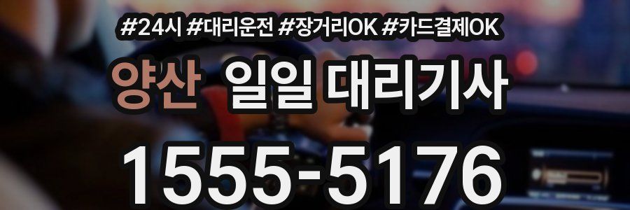 양산 일일 대리기사