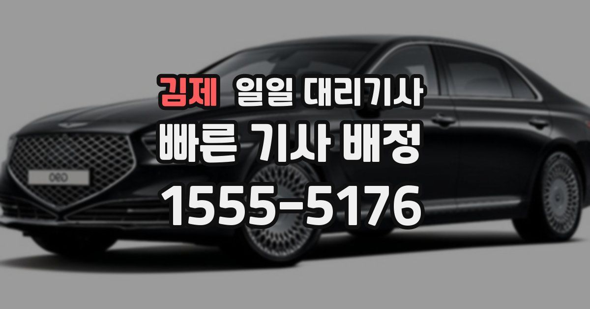 김제 일일 대리기사