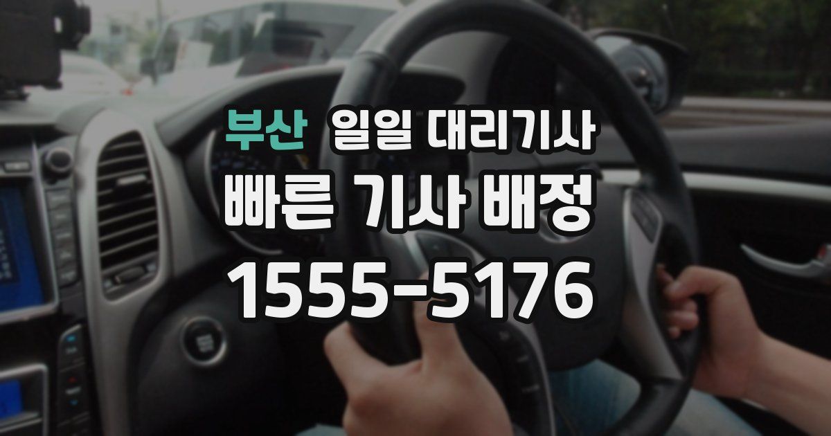 부산 일일 대리기사
