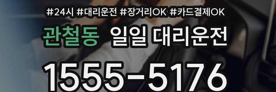 관철동 일일 대리운전