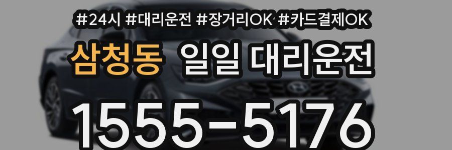 삼청동 일일 대리운전