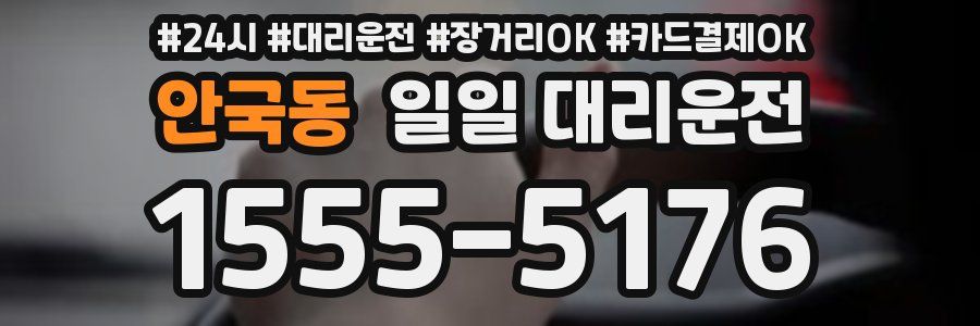 안국동 일일 대리운전
