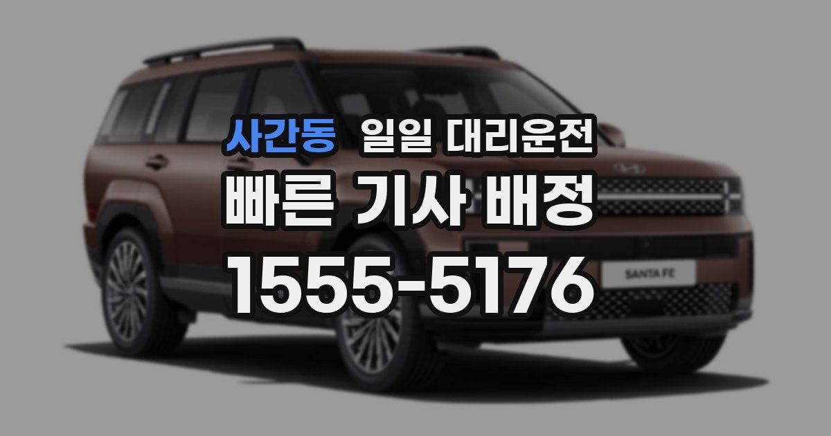 사간동 일일 대리운전