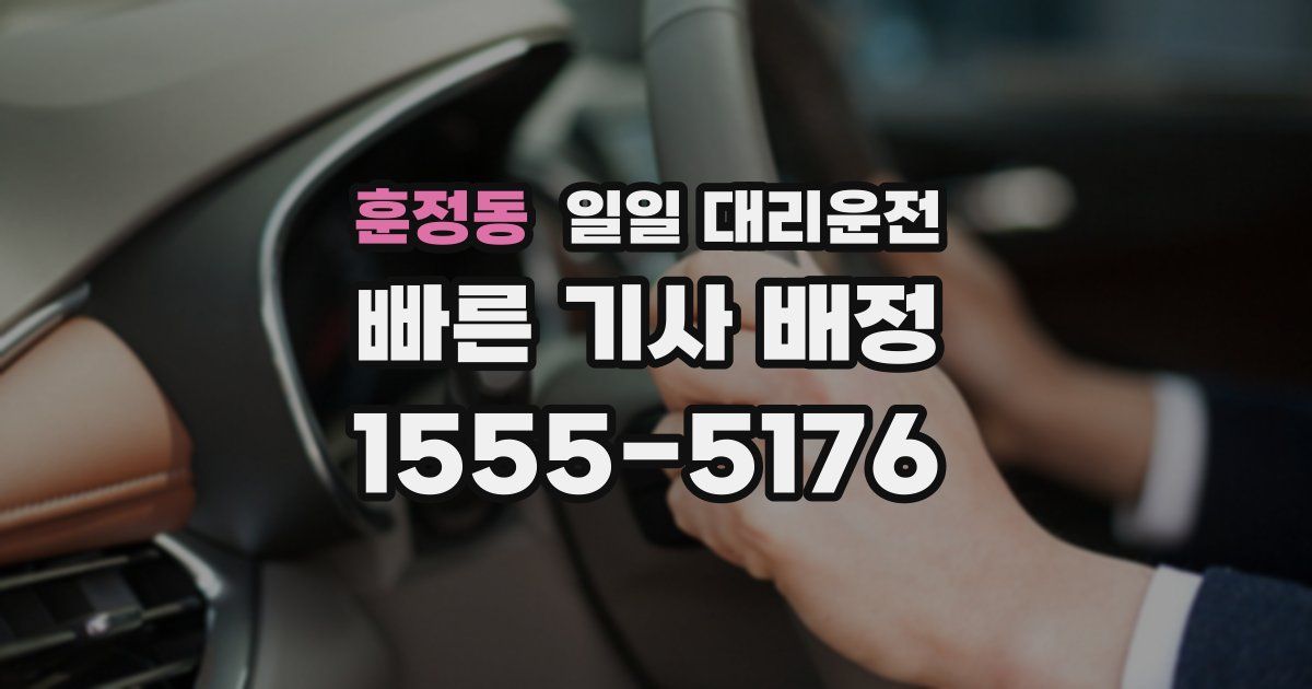 훈정동 일일 대리운전