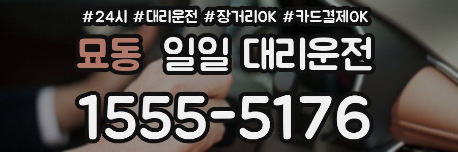 묘동 일일 대리운전