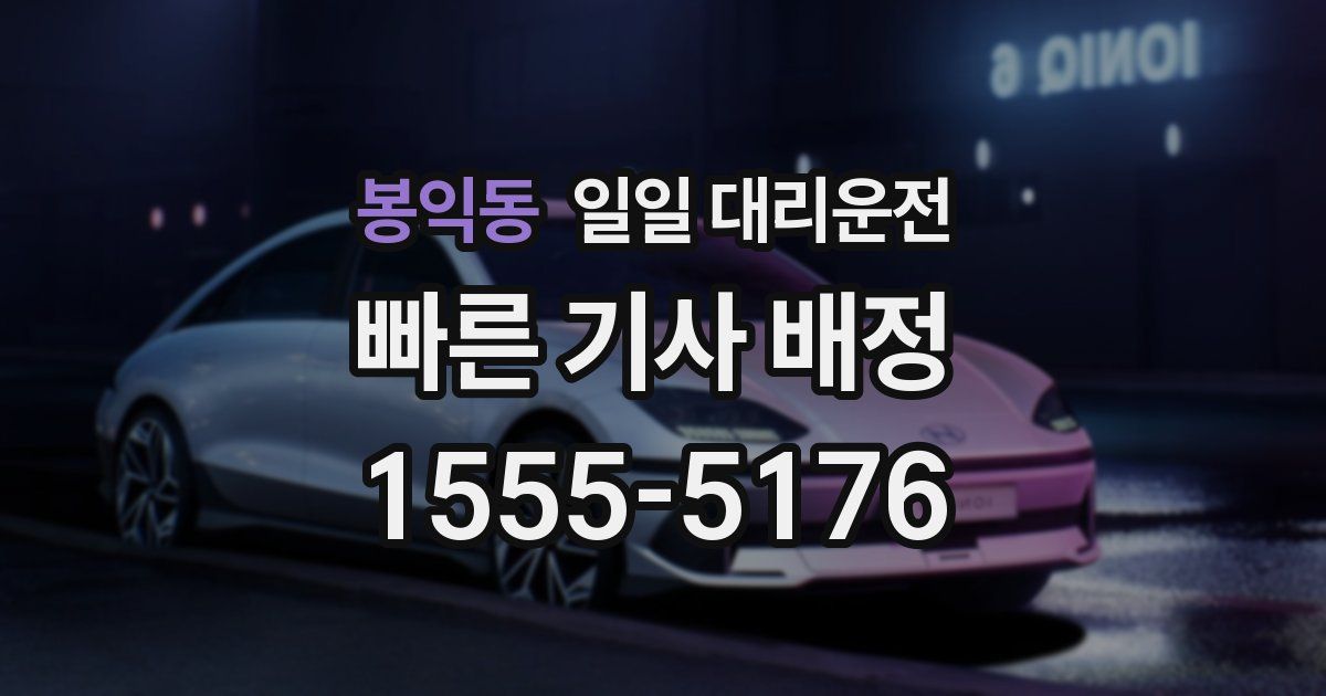 봉익동 일일 대리운전