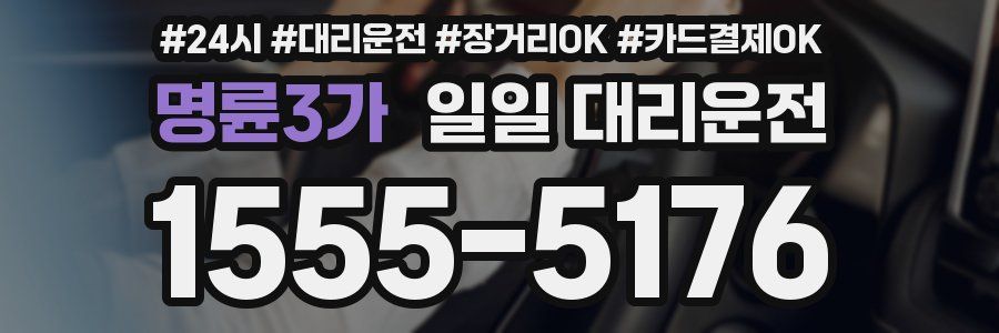 명륜3가 일일 대리운전