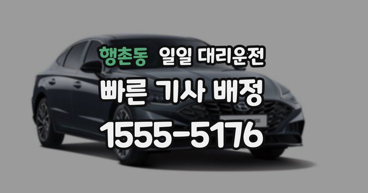 행촌동 일일 대리운전