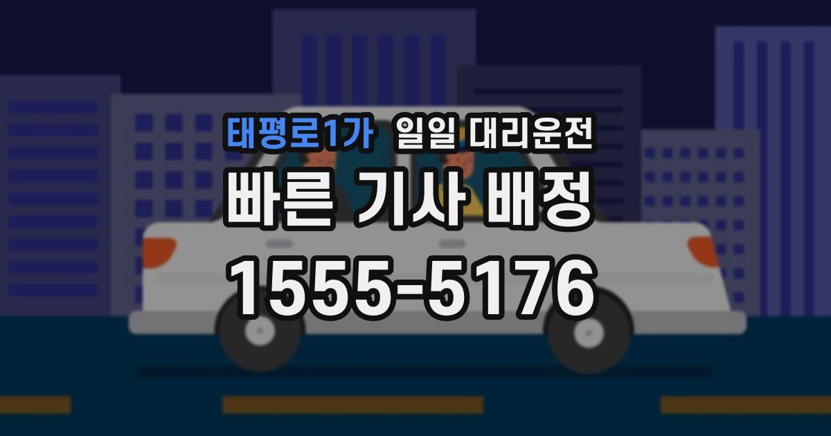 태평로1가 일일 대리운전