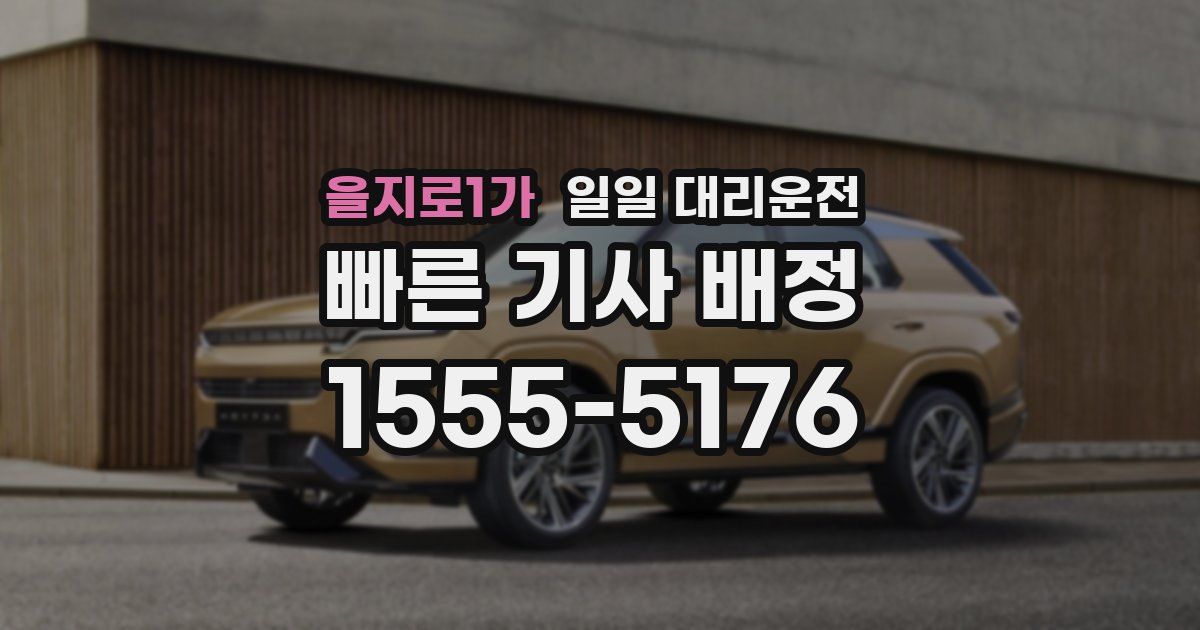 을지로1가 일일 대리운전