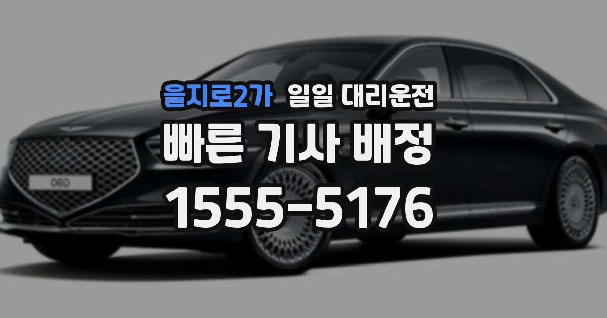 을지로2가 일일 대리운전