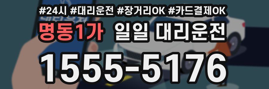 명동1가 일일 대리운전