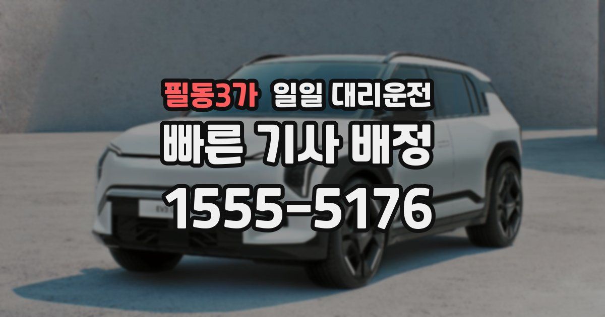 필동3가 일일 대리운전