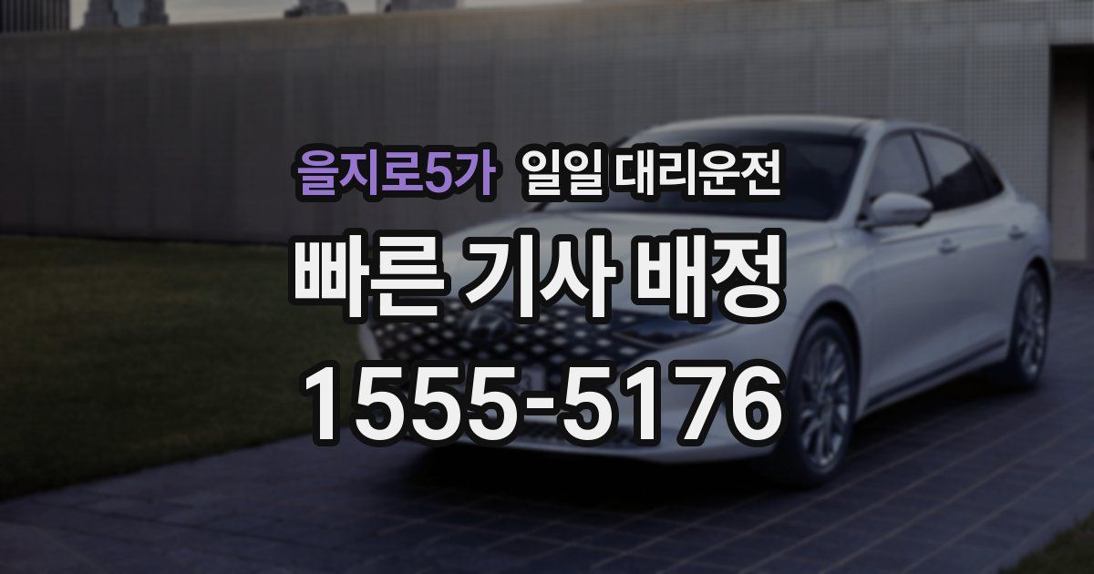 을지로5가 일일 대리운전