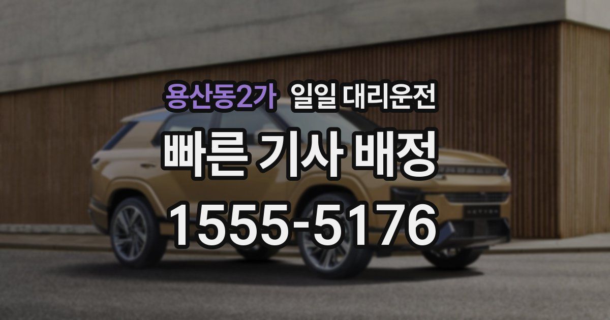 용산동2가 일일 대리운전