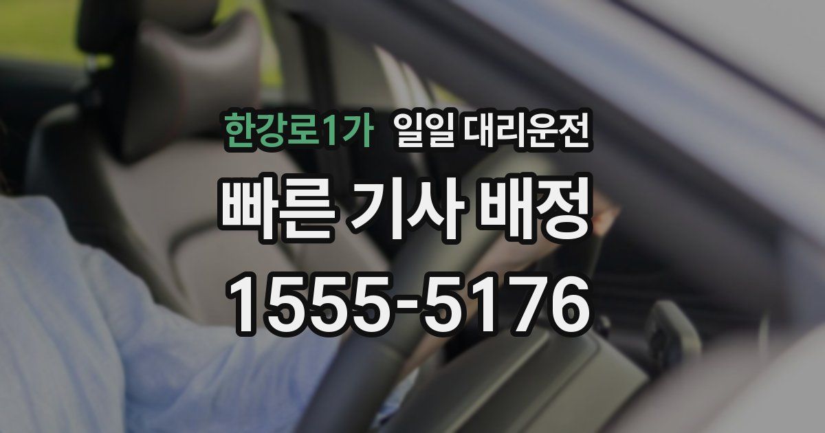 한강로1가 일일 대리운전