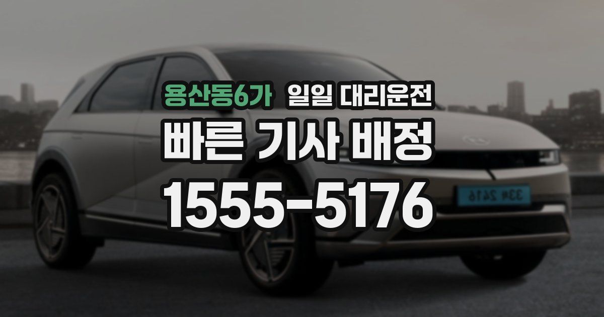용산동6가 일일 대리운전