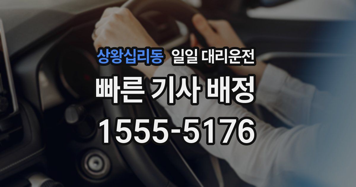 상왕십리동 일일 대리운전