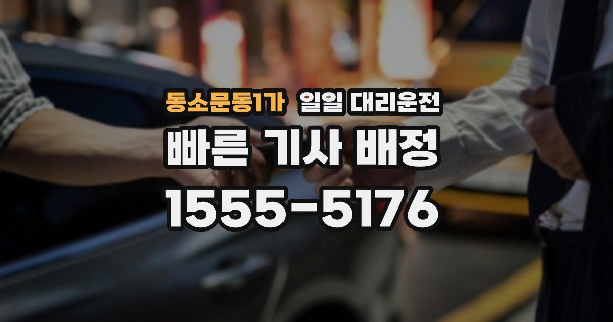 동소문동1가 일일 대리운전