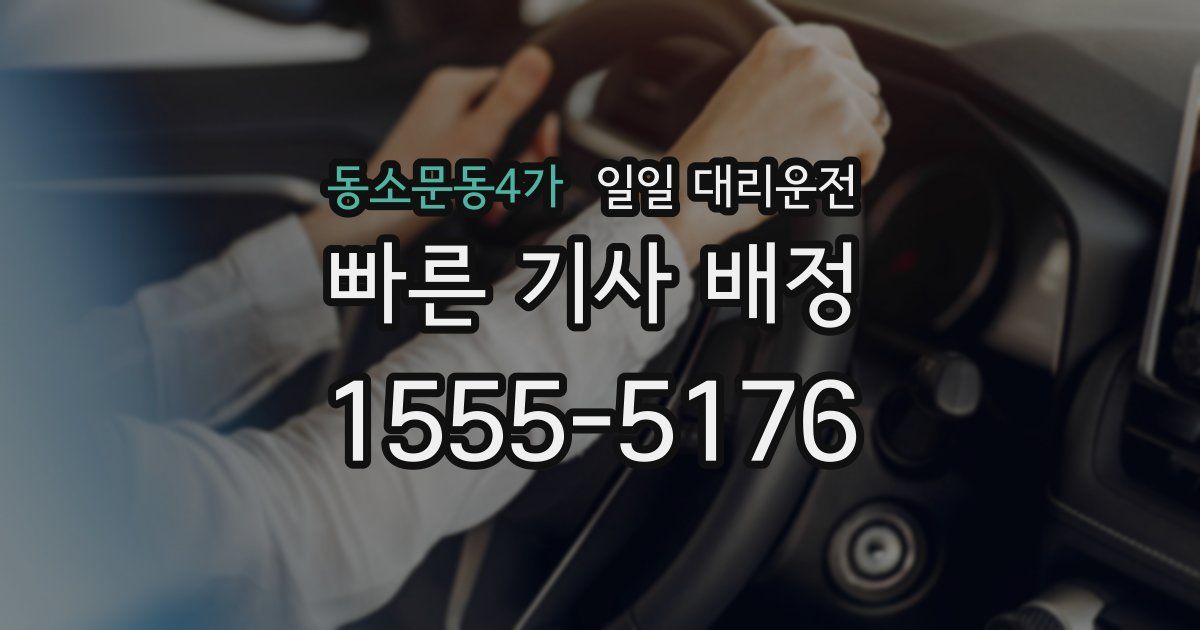 동소문동4가 일일 대리운전