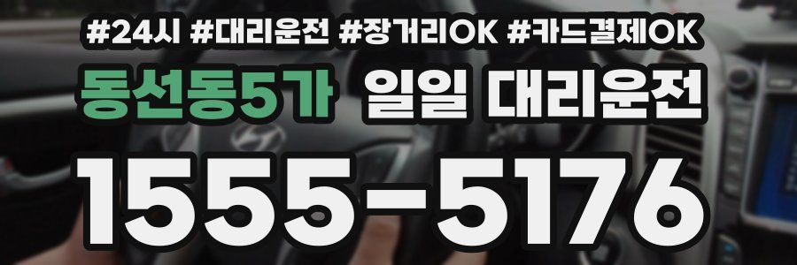 동선동5가 일일 대리운전