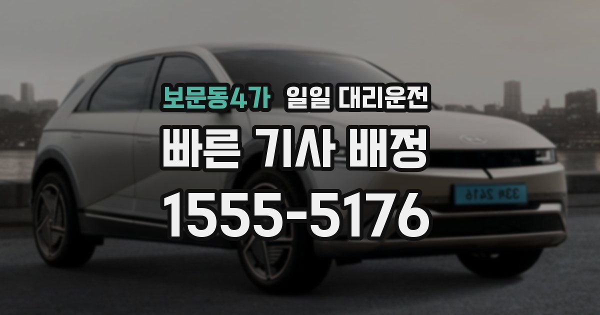 보문동4가 일일 대리운전