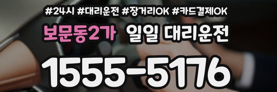 보문동2가 일일 대리운전