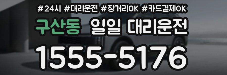 구산동 일일 대리운전