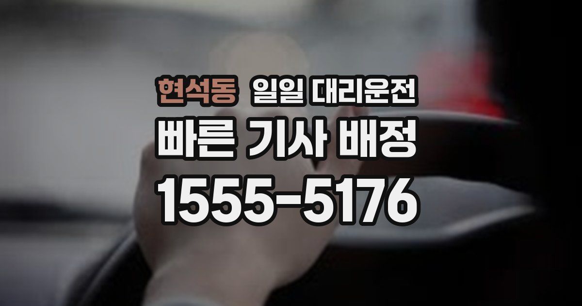 현석동 일일 대리운전