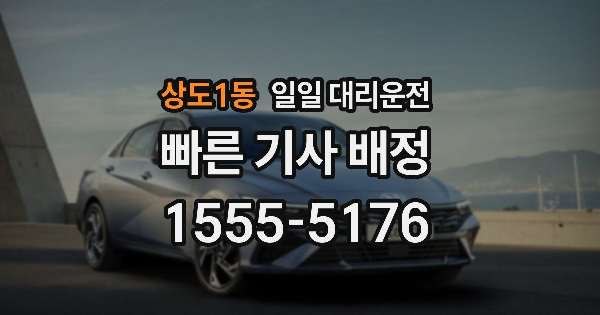 상도1동 일일 대리운전