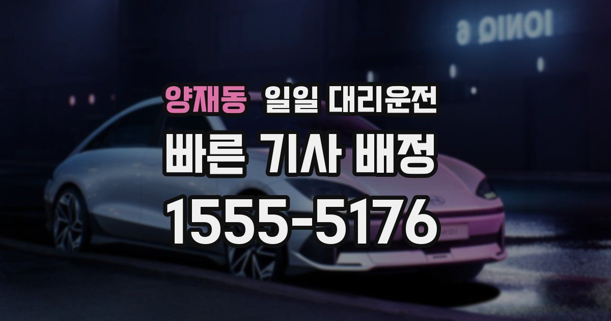 양재동 일일 대리운전