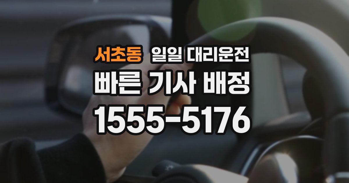 서초동 일일 대리운전