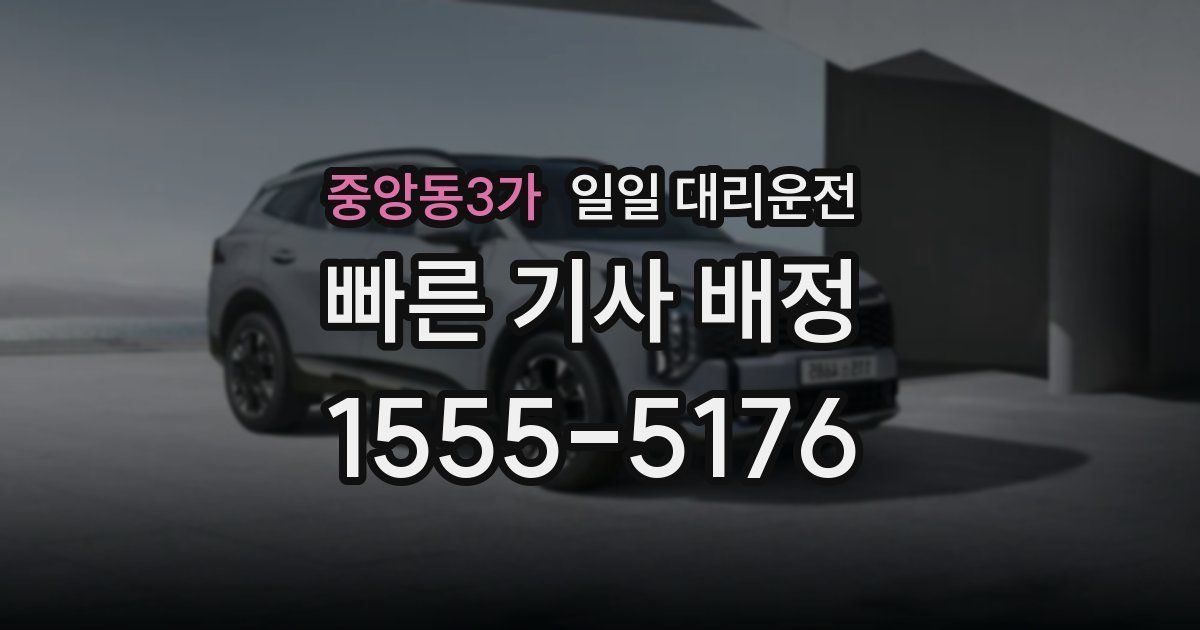 중앙동3가 일일 대리운전