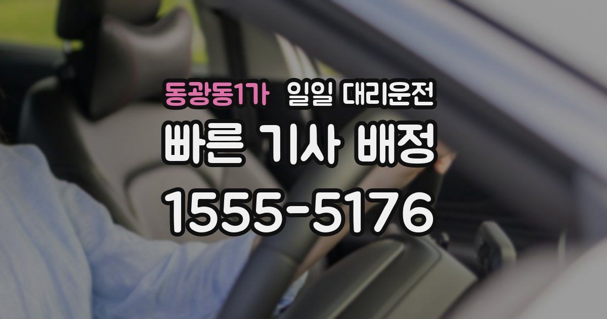 동광동1가 일일 대리운전