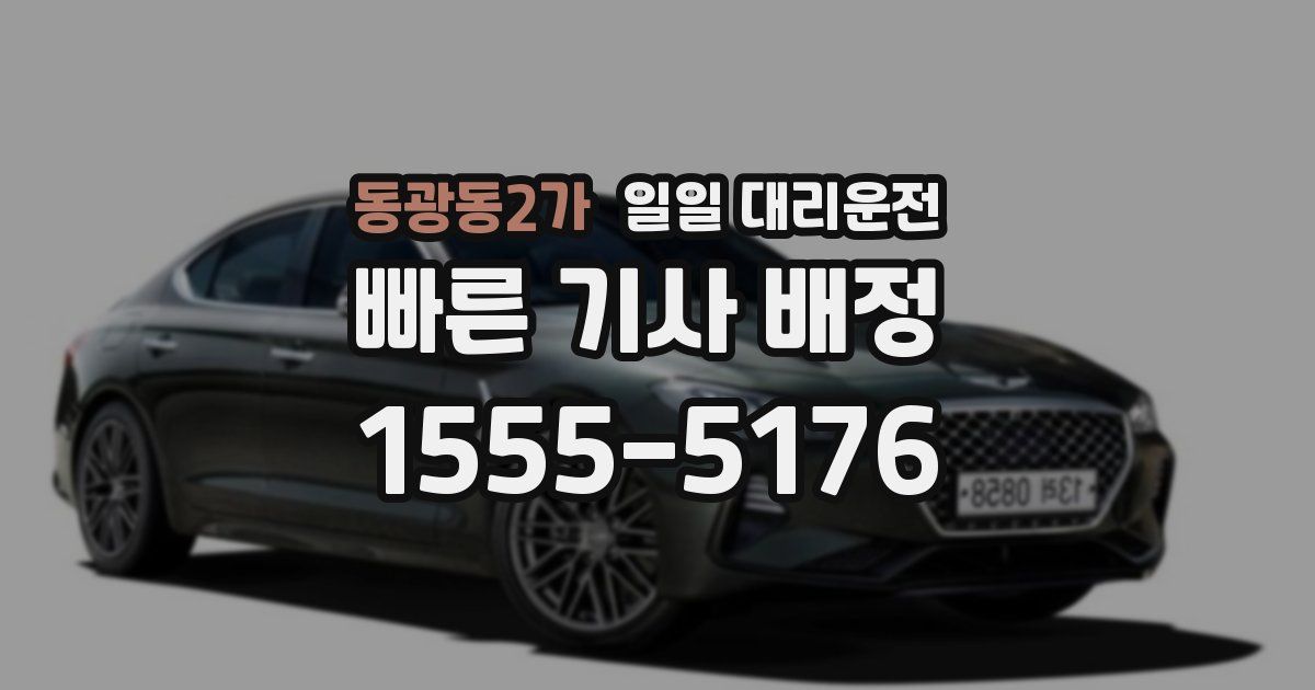 동광동2가 일일 대리운전